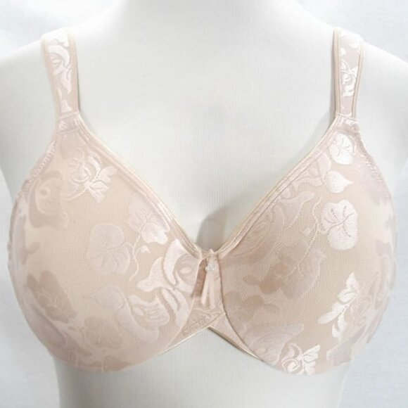 38D Wacoal 85567 Awareness Full Figure Seamless Underwire Bra‎ Beige - Picture 1 of 5
